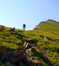 Climbing a mountain